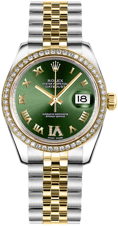 rolex datejust lady 31 green dial without diamonds|rolex lady datejust 31 price.